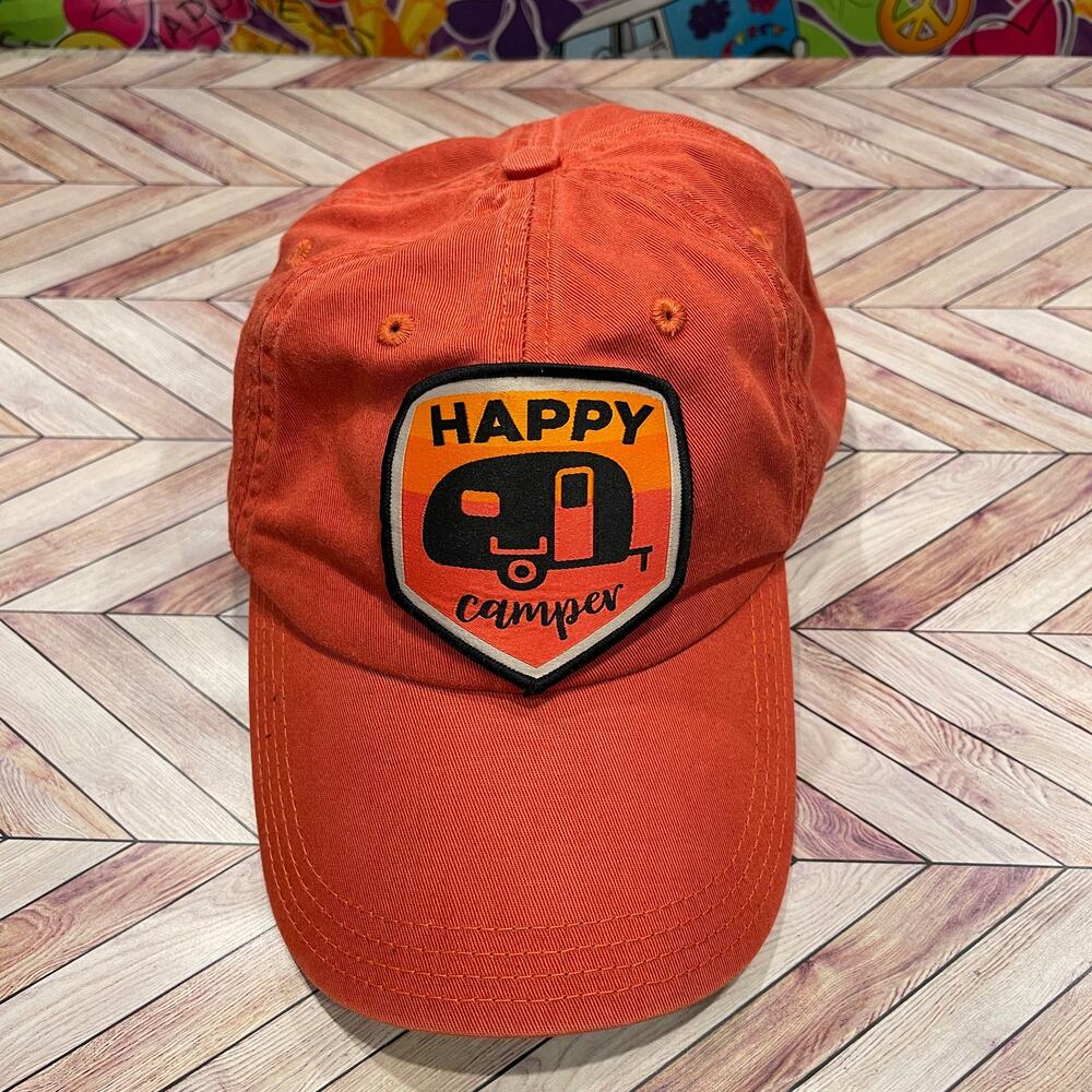Alternative Happy Camper Orange Trucker Adjustable Hat (Pre-owned)